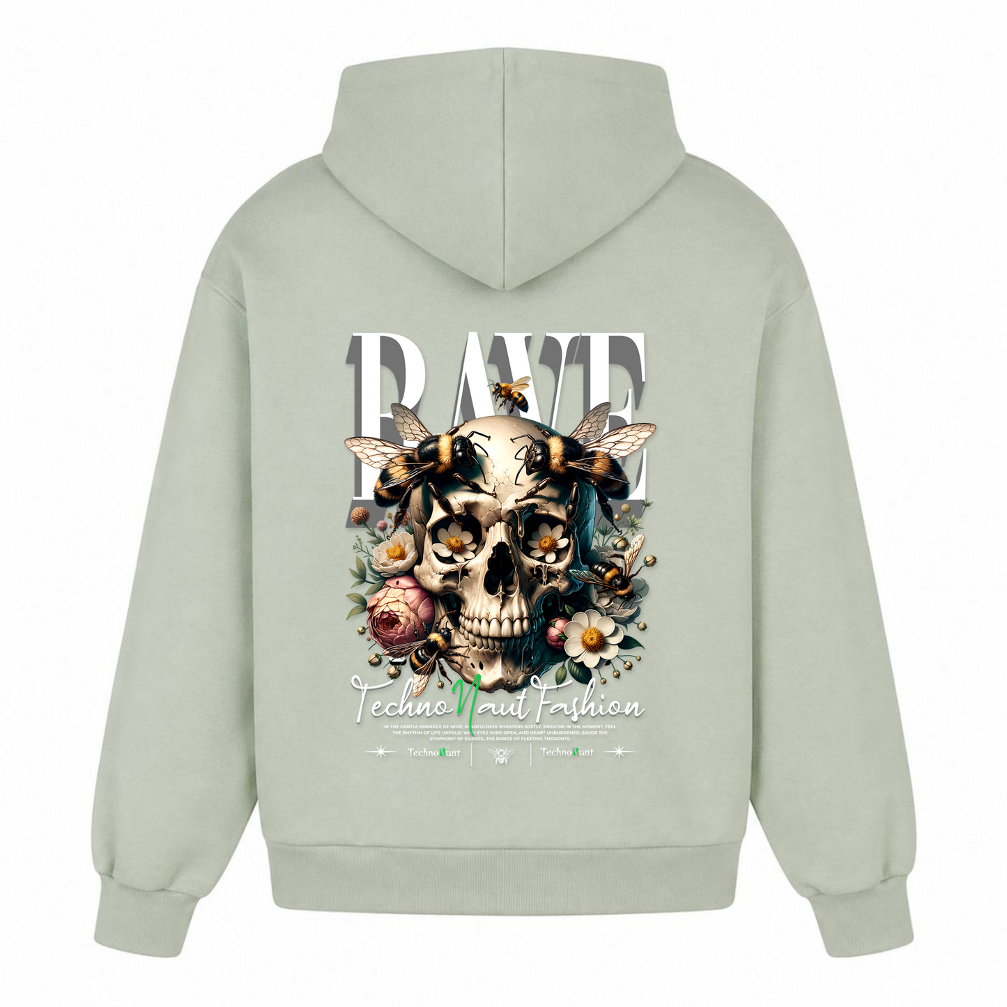 Honey & Bee - Oversized Hoodie - light asphalt