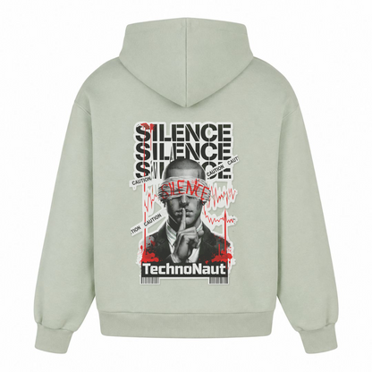 SILENCE - Oversized Hoodie - light asphalt - Rueckseite