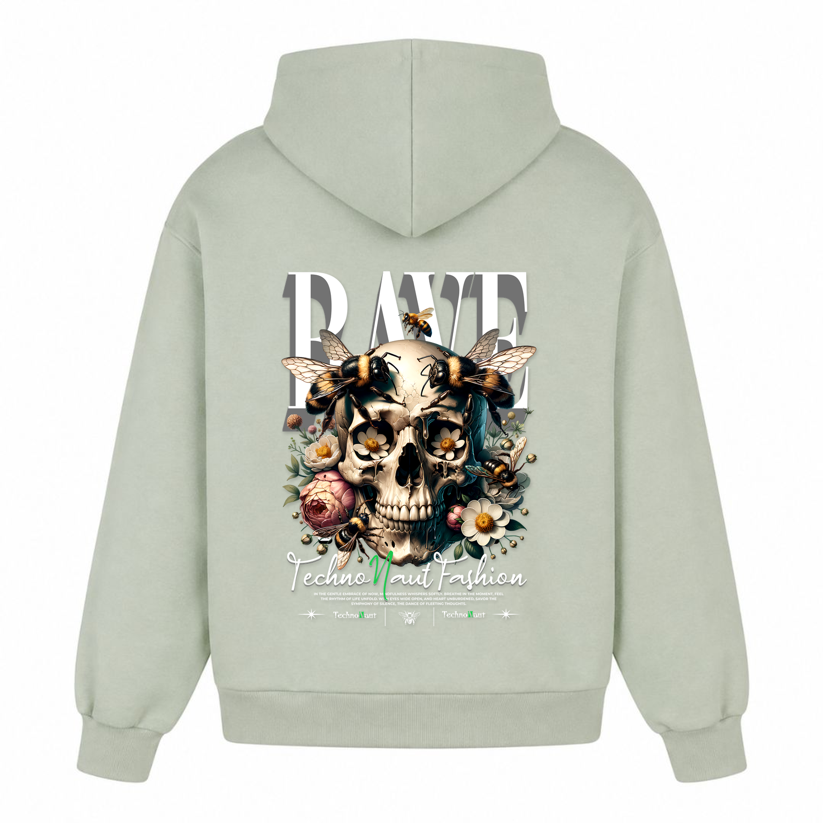 Honey & Bee - Oversized Hoodie - light asphalt