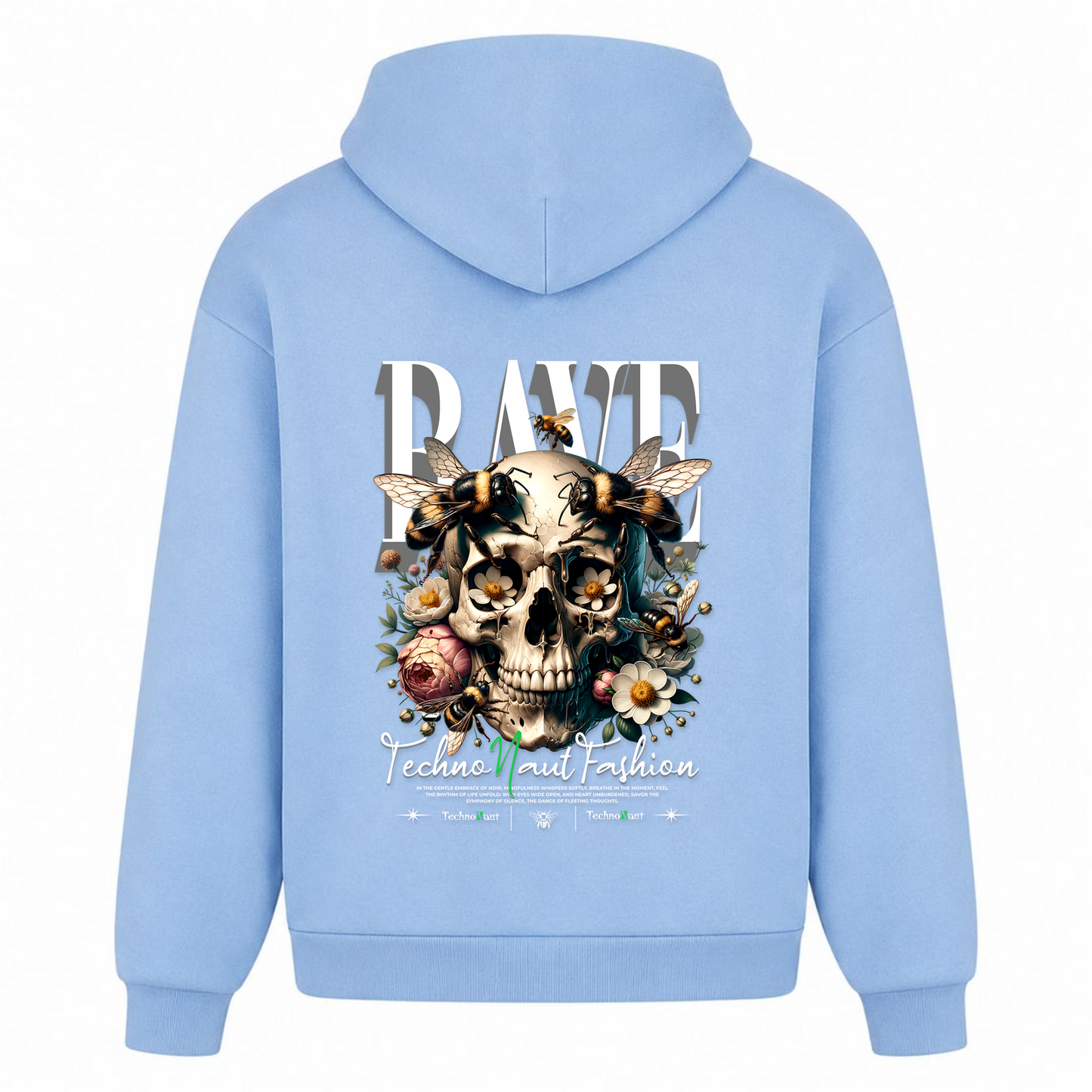 Honey & Bee - Oversized Hoodie - powder blue