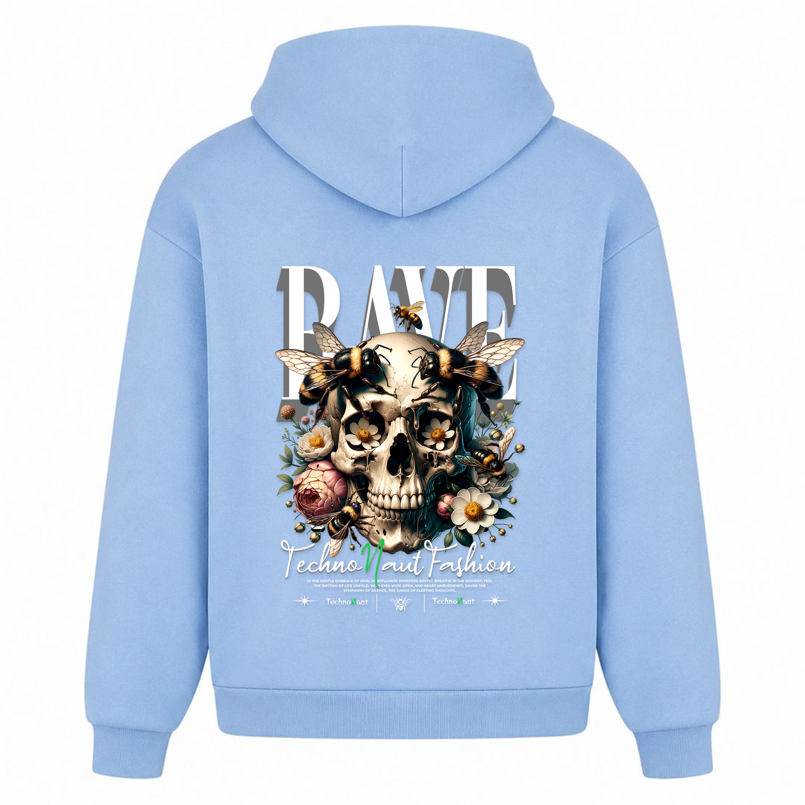Honey & Bee - Oversized Hoodie - powder blue