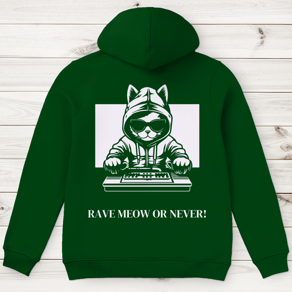 Men's Premium Organic Hoodie Rave Meow