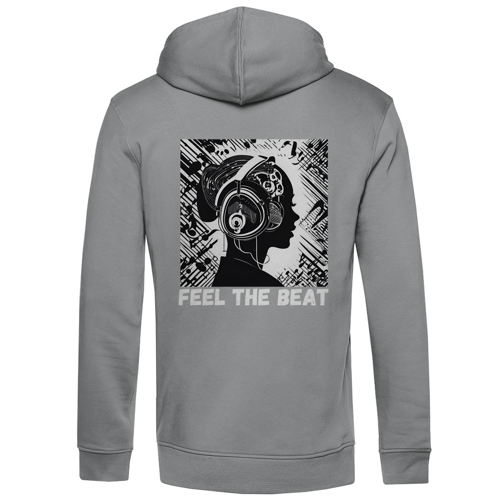 Men's premium organic hoodie FEEL THE BEAT