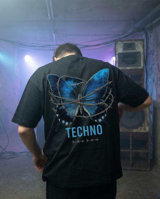Techno Butterfly - Oversized Shirt