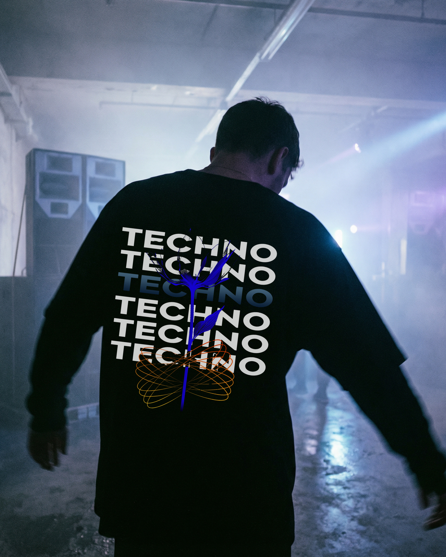 Techno Flower - Oversized Shirt