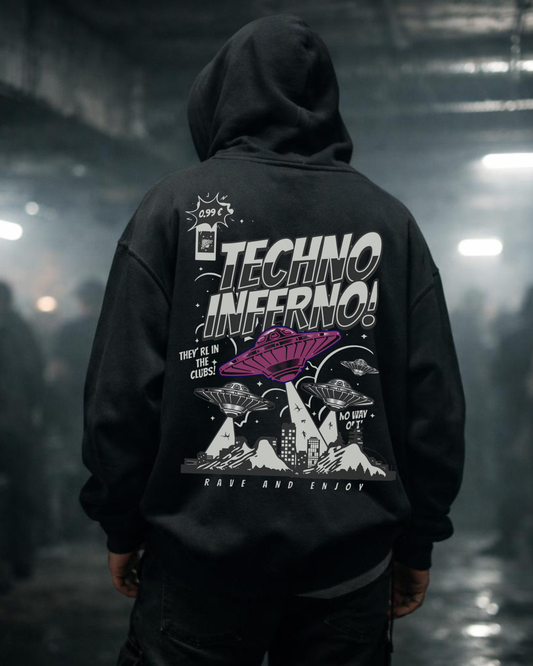 Techno Inferno - Oversized Hoodie