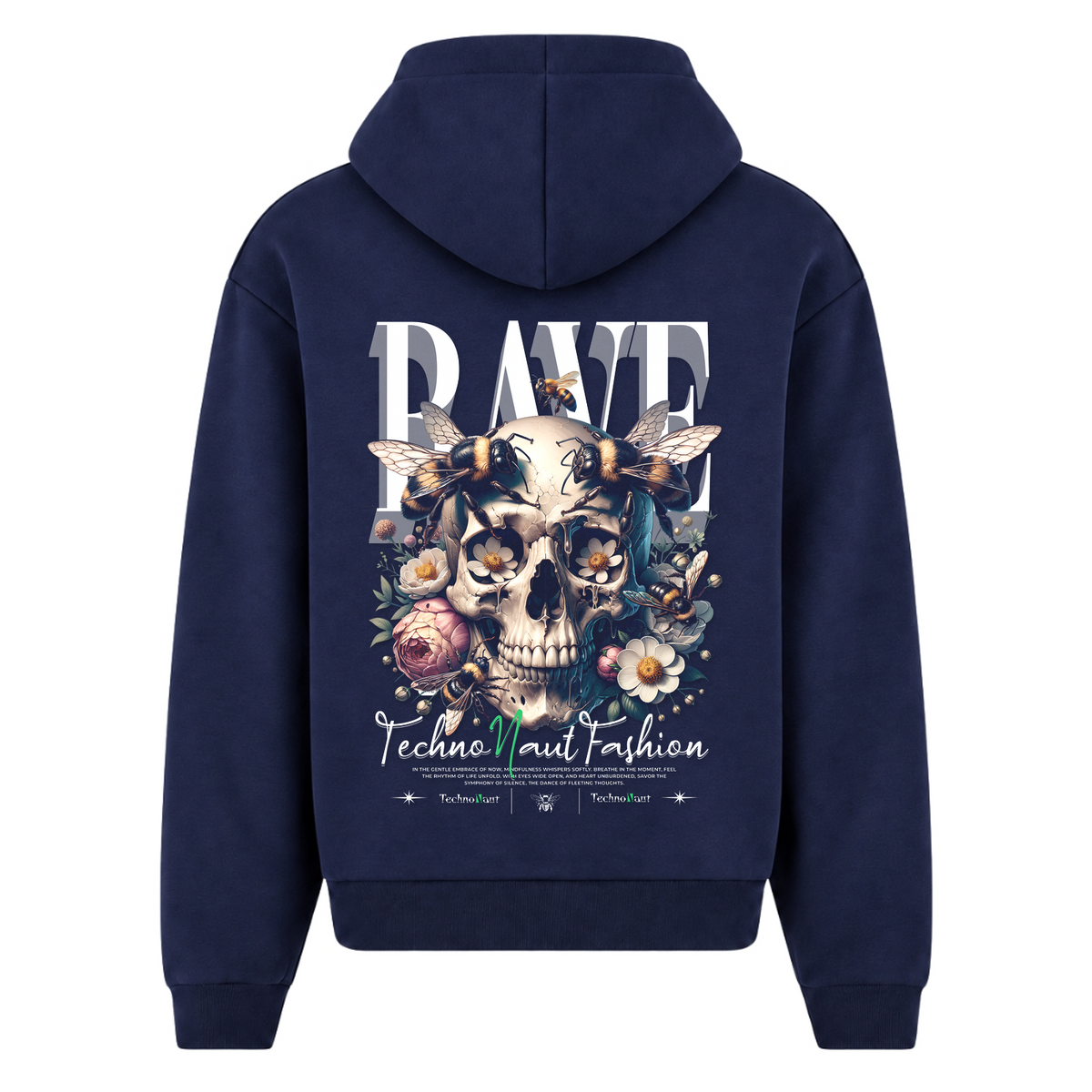 Honey & Bee - Oversized Zipper - Navy - Rueckseite