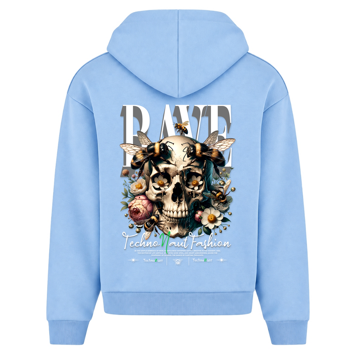 Honey & Bee - Oversized Zipper - Powder Blue - Rueckseite