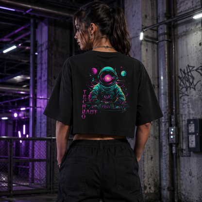 TechnoNaut - Oversized Cropped Tee