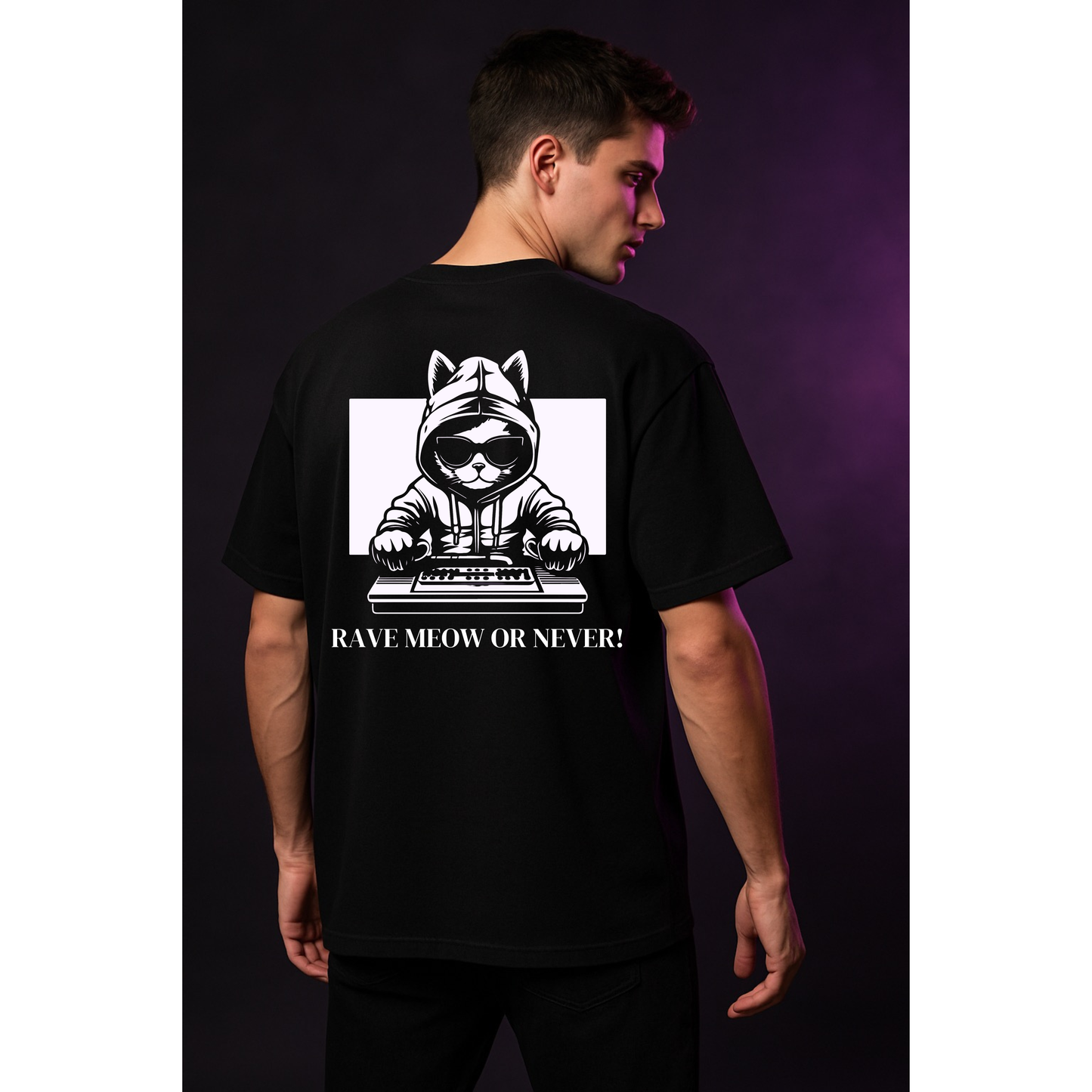 RAVE MEOW OR NEVER! - Oversized shirt