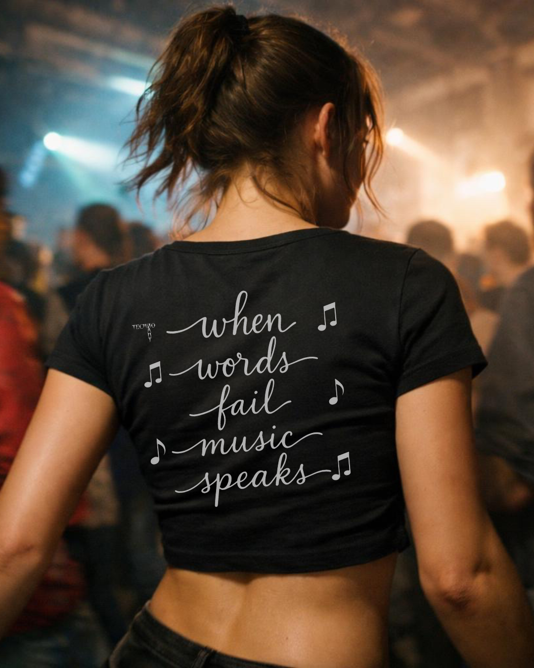 When words fail, music speaks - Cropped Tee