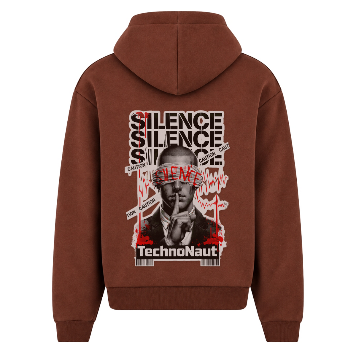 SILENCE - Oversized Zipper - Chocolate Brown - Rueckseite
