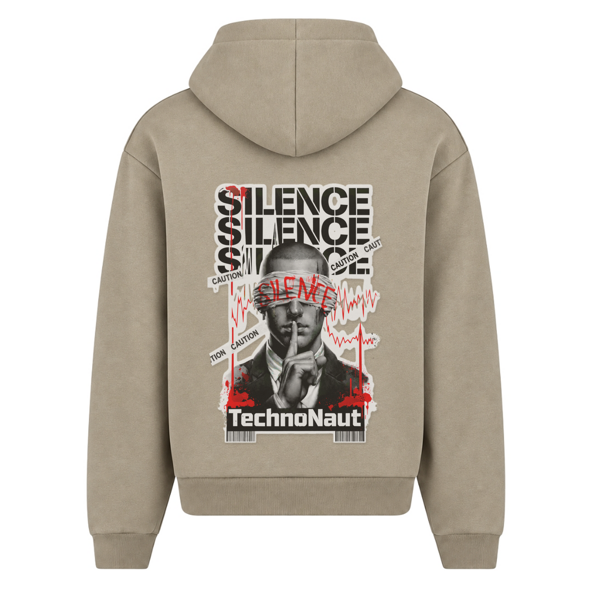 SILENCE - Oversized Zipper - Pale Olive - Rueckseite