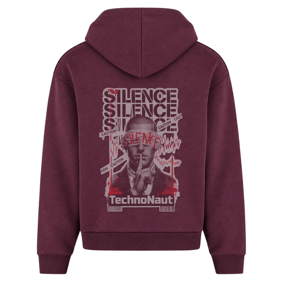 SILENCE - Oversized Zipper - Plum Purple - Rueckseite