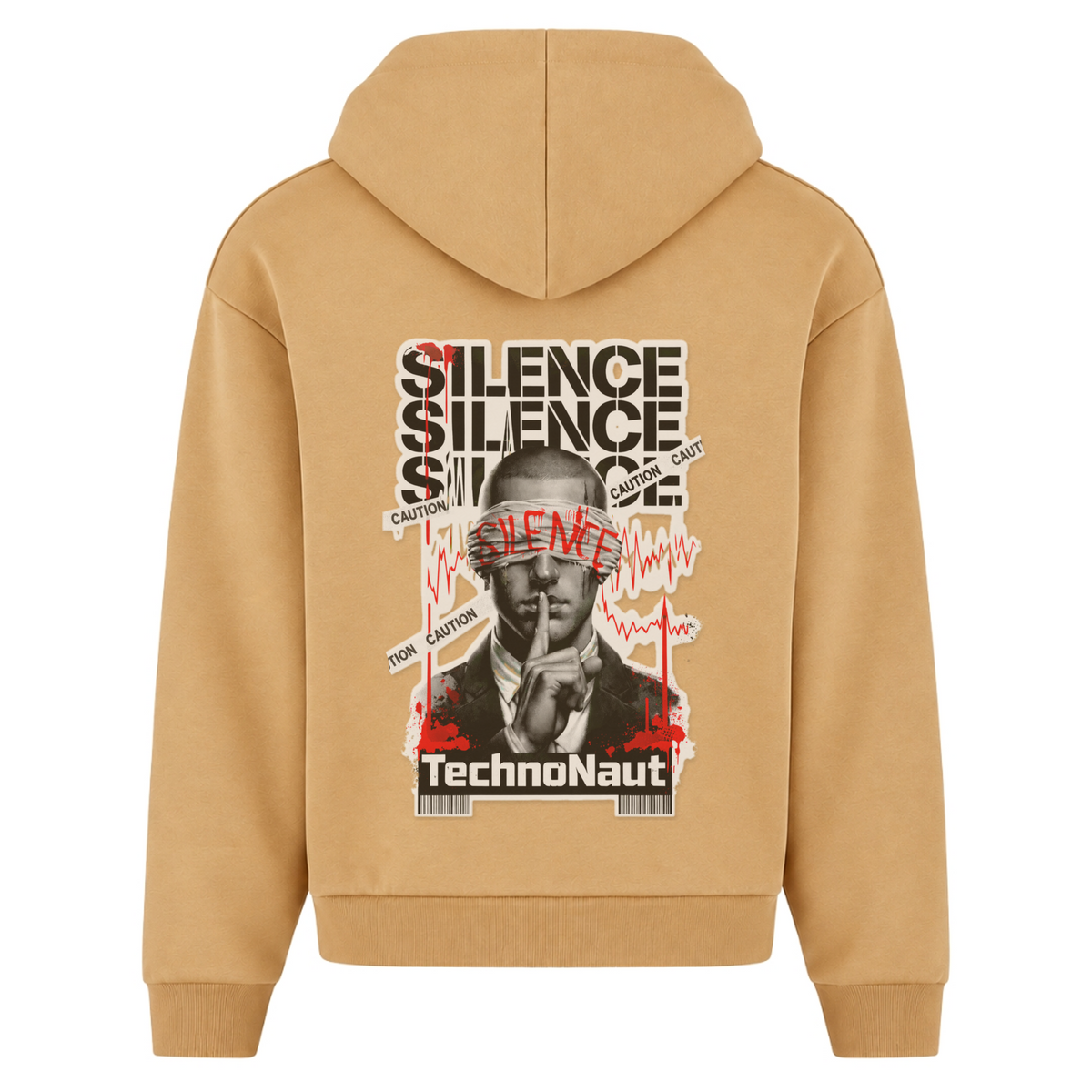 SILENCE - Oversized Zipper - U. Beige - Rueckseite
