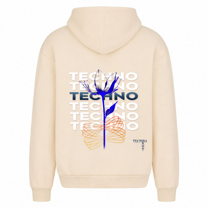 Flower - Oversized Hoodie - White Sand - Rueckseite