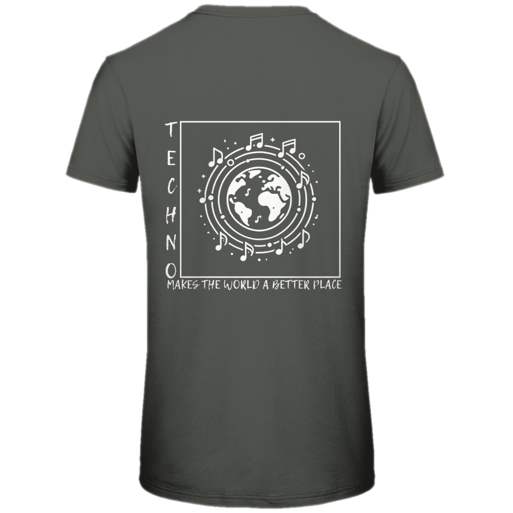 Men's Premium Organic T-Shirt TECHNO MAKES THE WORLD