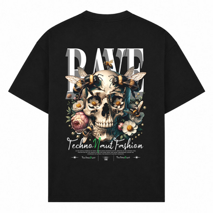 Honey & Bee -  Oversized Shirt - Schwarz