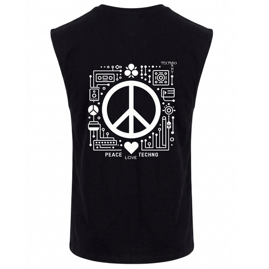 PEACE. LOVE. TECHNO. - TankTop - schwarz