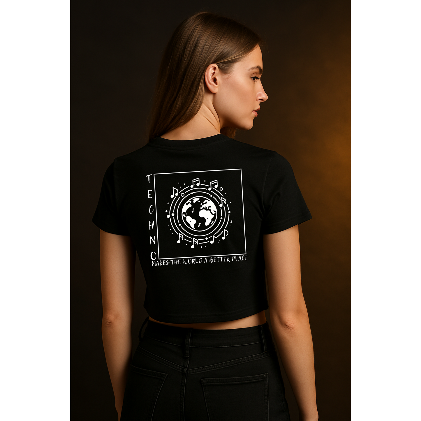 Techno makes the World - Cropped Tee