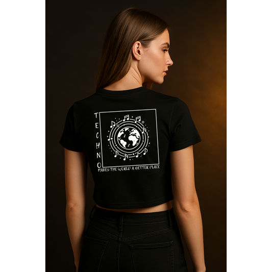 Techno makes the World - Cropped Tee