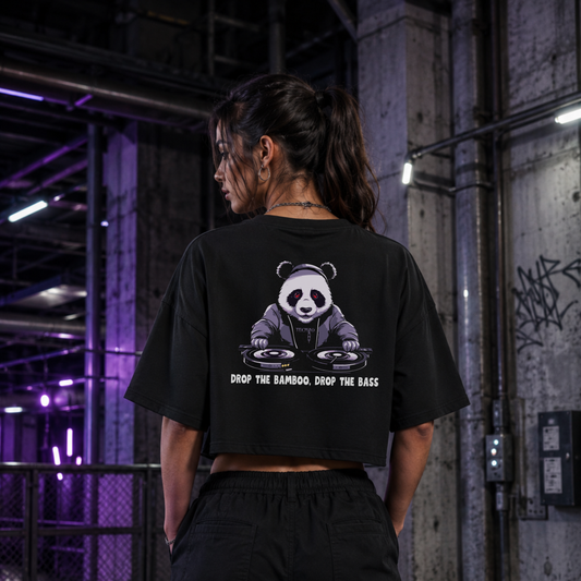 Drop the Bamboo - Oversized Cropped Tee