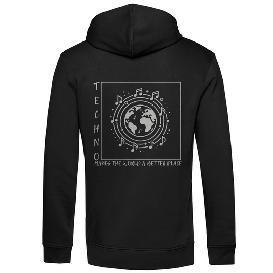 Men's Premium Organic Hoodie TECHNO MAKES THE WORLD