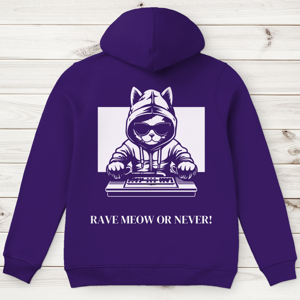 Men's Premium Organic Hoodie Rave Meow