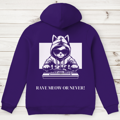 Men's Premium Organic Hoodie Rave Meow