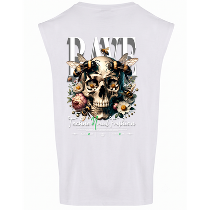 Honey & Bee - Oversized Zipper Sleeveless Tee - weiß - Rueckseite