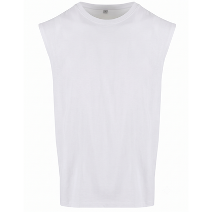 Honey & Bee - Oversized Zipper Sleeveless Tee - weiß
