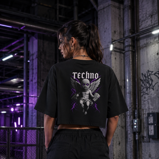 BAD ANGEL - Oversized Cropped Tee NEU