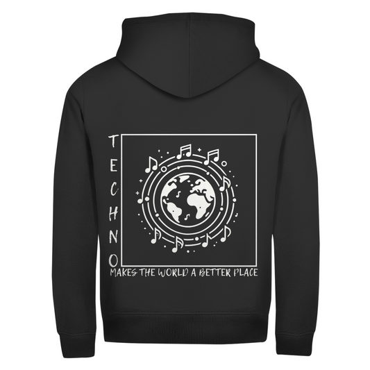 Men's Zipper Hoodie TECHNO MAKES THE WORLD