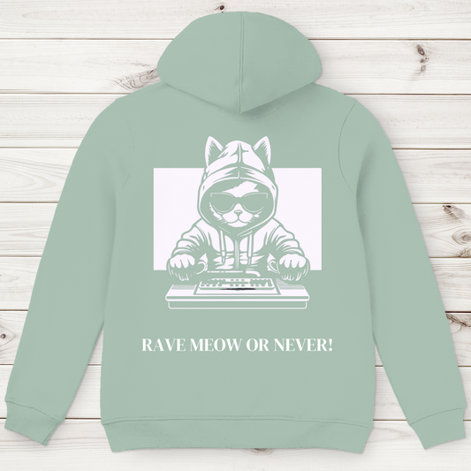 Sweat à capuche bio premium pour homme Rave Meow