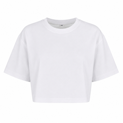 SILENCE - Oversized Cropped Tee - weiß