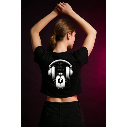 Music is my Medicine - Cropped Tee
