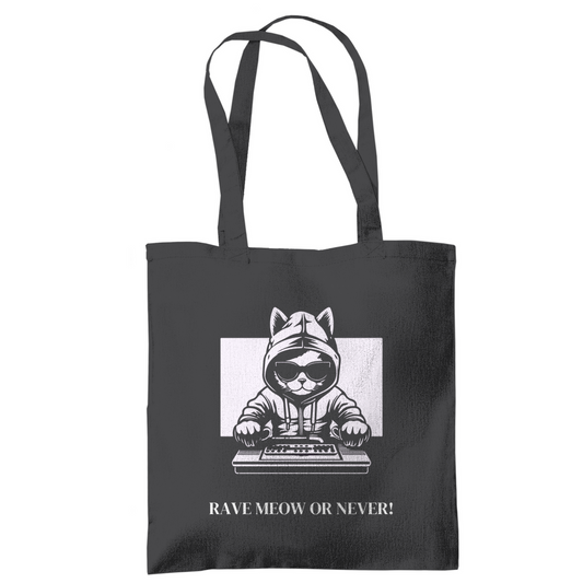 Rave Meow tote bag