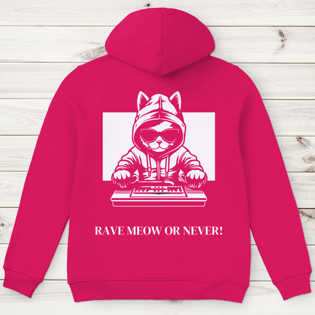 Men's Premium Organic Hoodie Rave Meow