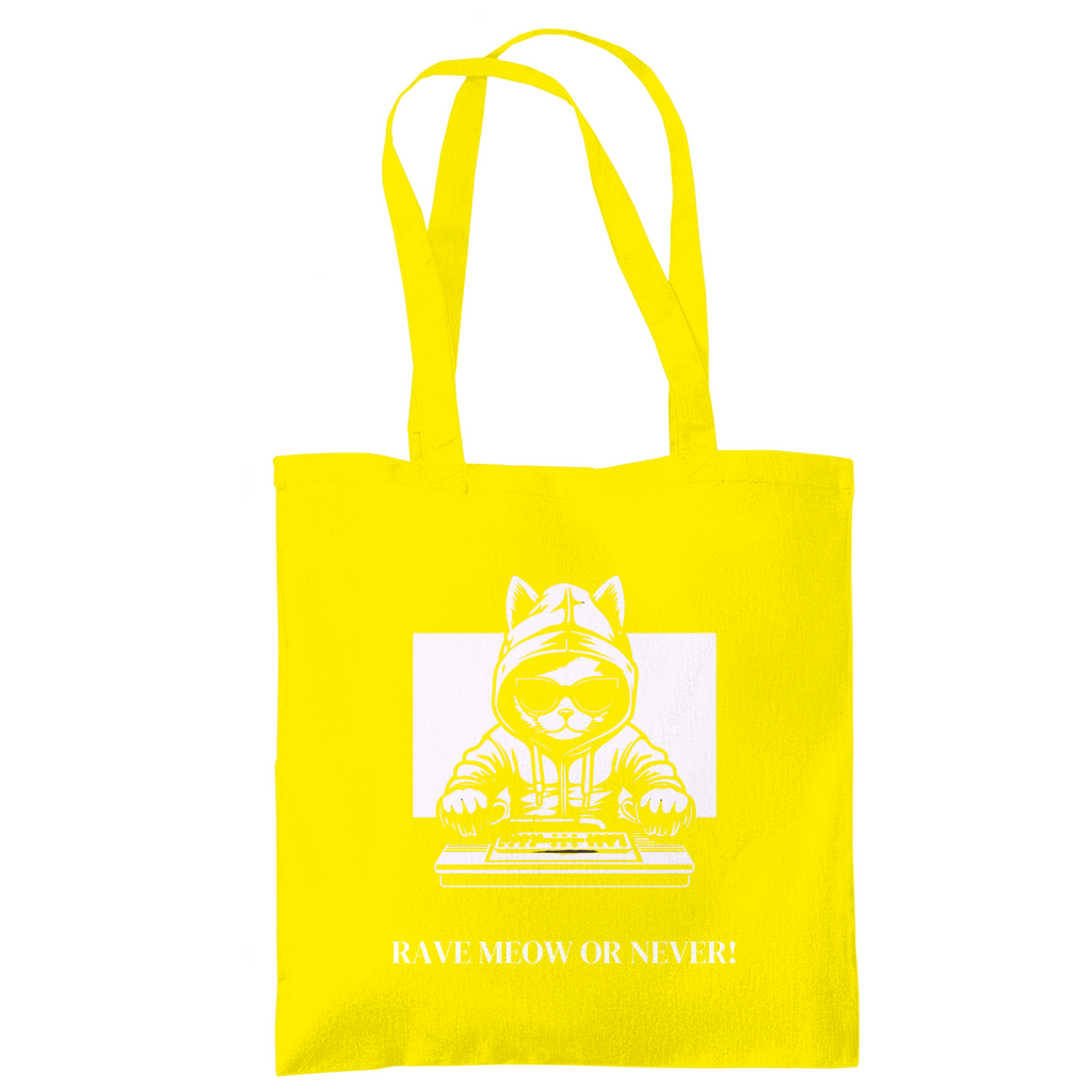 Rave Meow tote bag