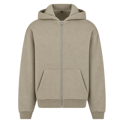 Flower - Oversized Zipper - Pale Olive