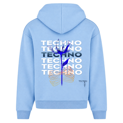 Flower - Oversized Zipper - Powder Blue - Rueckseite