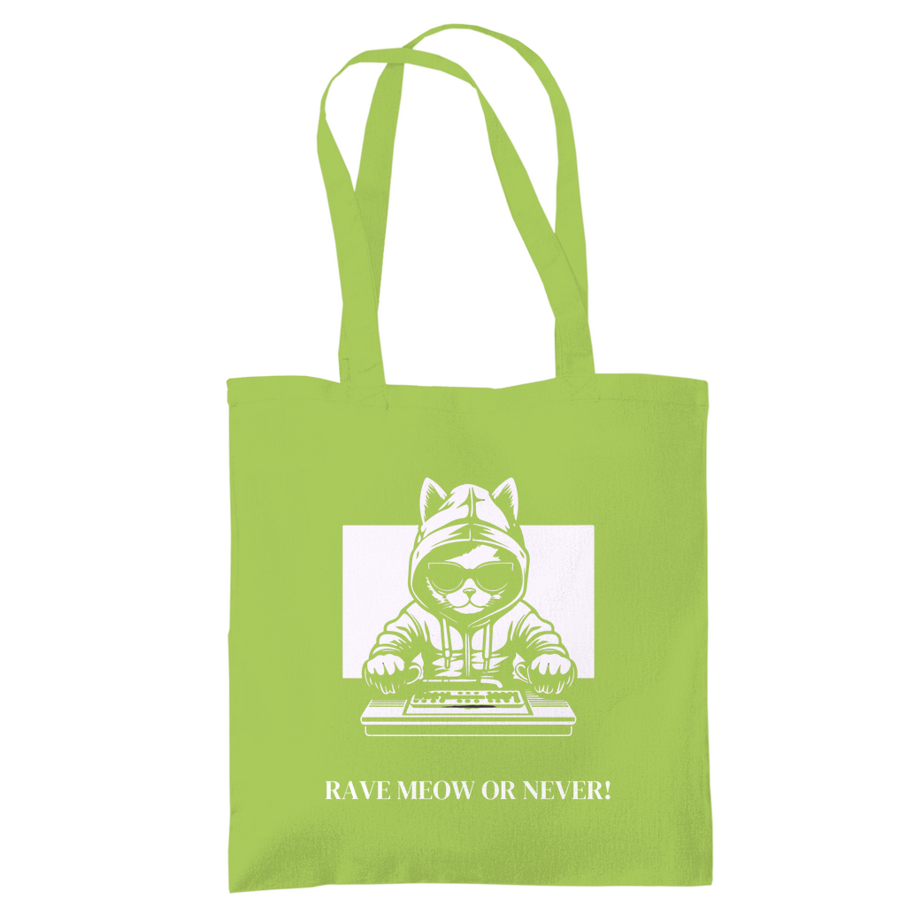 Rave Meow tote bag