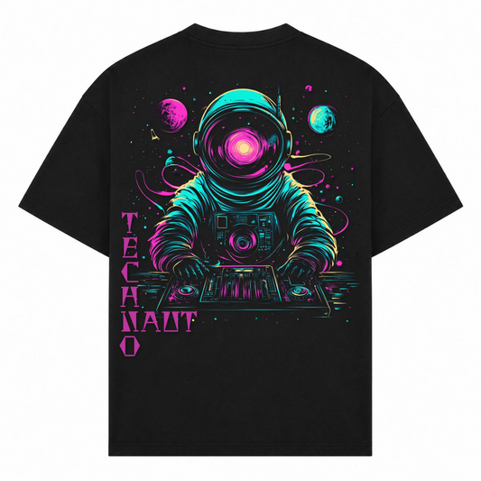 Techno Astronaut - Oversized Shirt - Schwarz