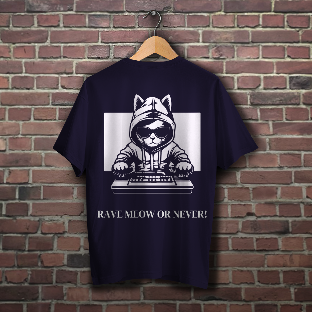 RAVE MEOW OR NEVER! - OVERSIZED SHIRT