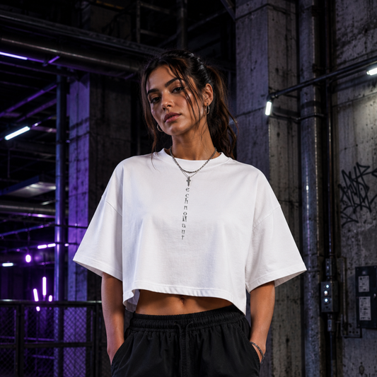 HONEY & BEE -  Oversized Cropped Tee