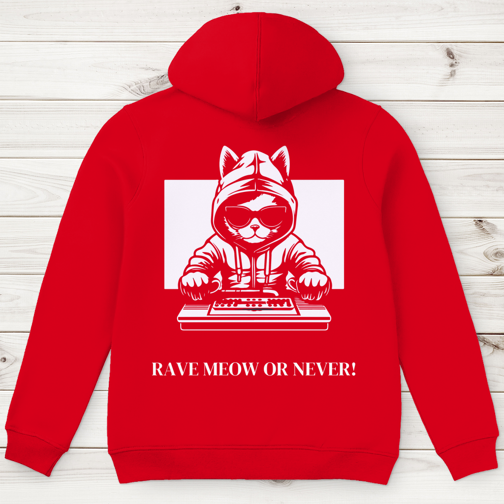 Men's Premium Organic Hoodie Rave Meow