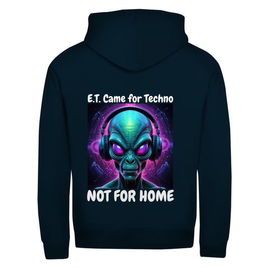 E.T. CAME FOR TECHNO - ZIPPER HOODIE