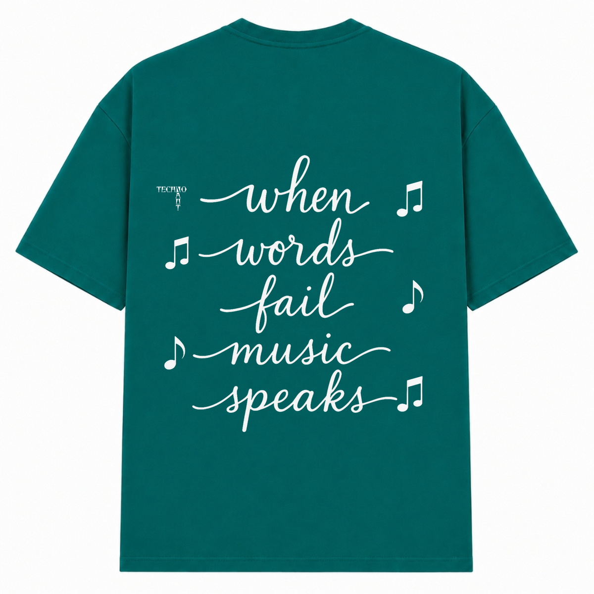 When Words Fail... - Oversized Shirt - Green - Rueckseite