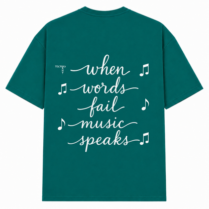When Words Fail... - Oversized Shirt - Green - Rueckseite