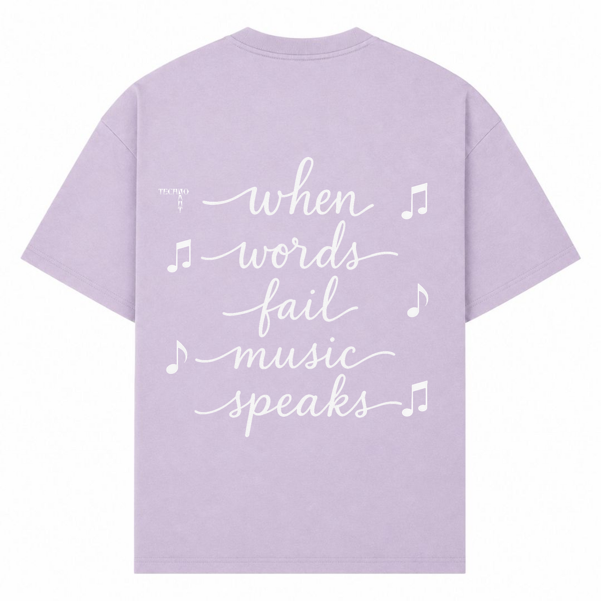 When Words Fail... - Oversized Shirt - lilac - Rueckseite